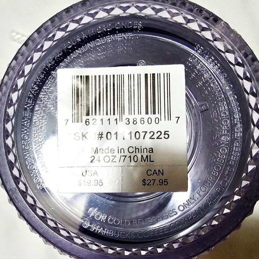 Starbucks New silver platinum clear Holiday 2019 studded venti tumbler 24 oz - Picture 7 of 9